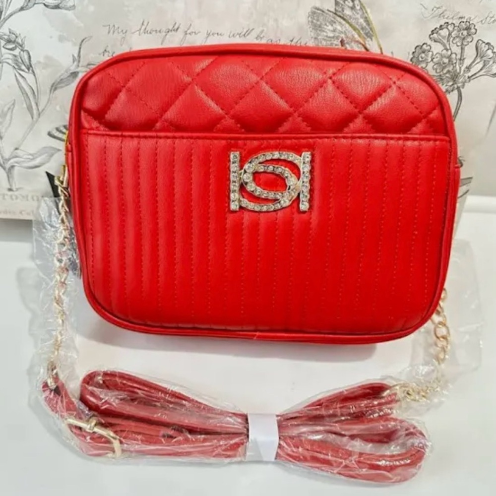Bebe- Hazel Rhinestone Crossbody in Red
MSRP $78